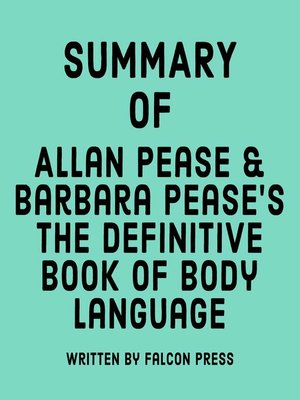 cover image of Summary of Allan Pease and Barbara Pease's the Definitive Book of Body Language